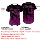 Custom Purple Black Baseball Jersey Personalized Gradient Team Uniforms Shirt with Name Number