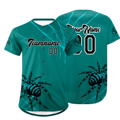 Custom Green Black Baseball Jersey Personalized Gradient Team Uniforms Shirt with Name Number