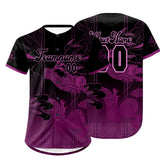 Custom Purple Black Baseball Jersey Personalized Gradient Team Uniforms Shirt with Name Number