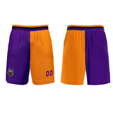 Custom Orange Violet Basketball Jersey Uniform Suit Printed Your Logo Name Number