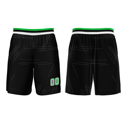 Custom Black Green Basketball Jersey Uniform Suit Printed Your Logo Name Number