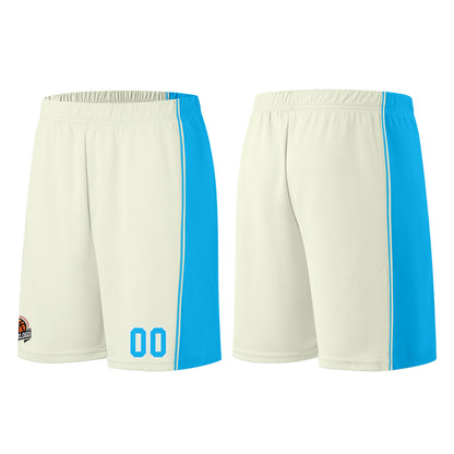 Custom Cream-Light Blue Basketball Jersey for Men Women Adult Youth Stitched Name Number Logo