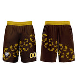 Custom Brown Soccer Uniform Jersey Kids Adults Personalized Set Jersey Shirt