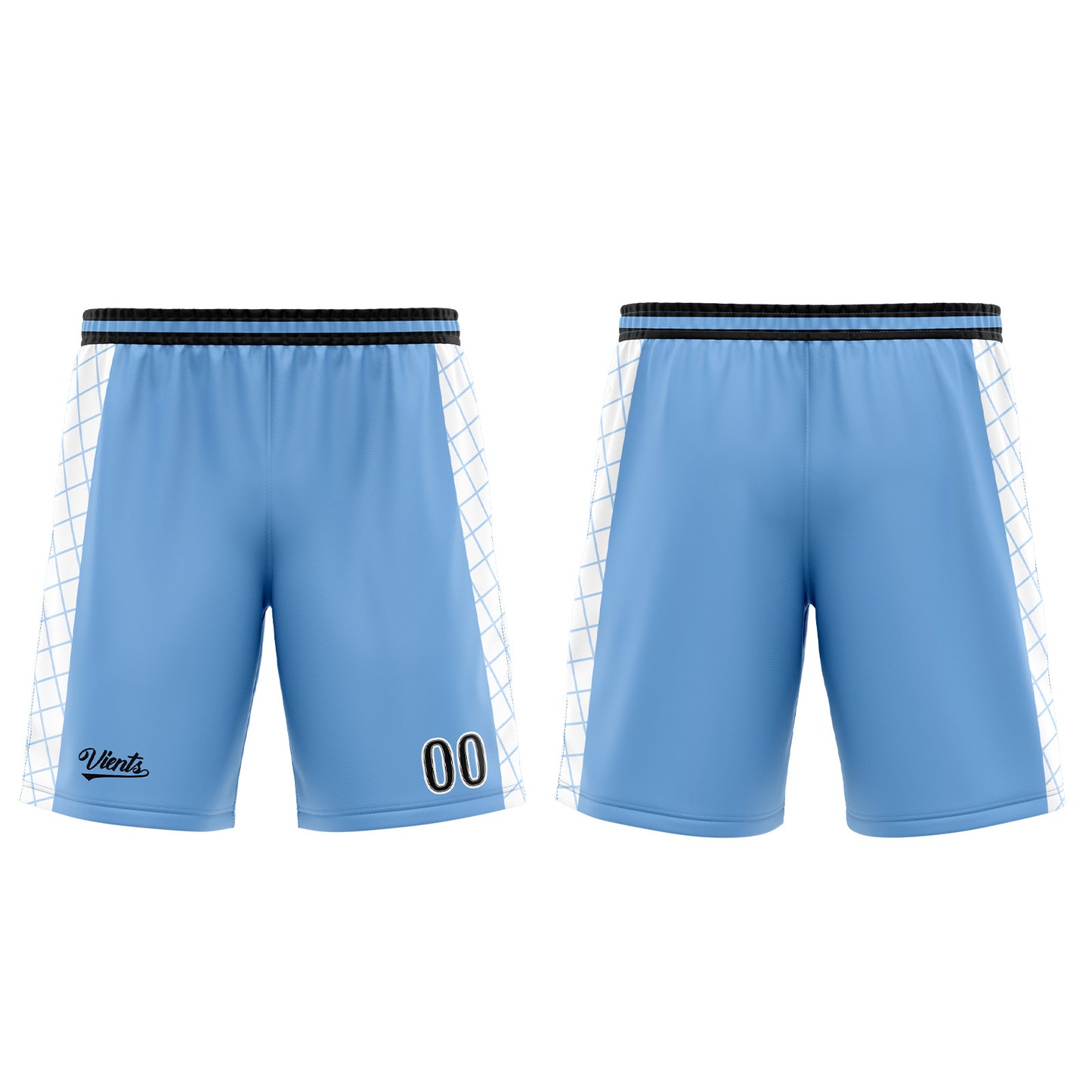 Custom Light Blue Black Basketball Jersey Uniform Suit Printed Your Logo Name Number
