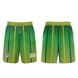 Custom Yellow Green Uniform Jersey Kids Adults Personalized Set Jersey Shirt