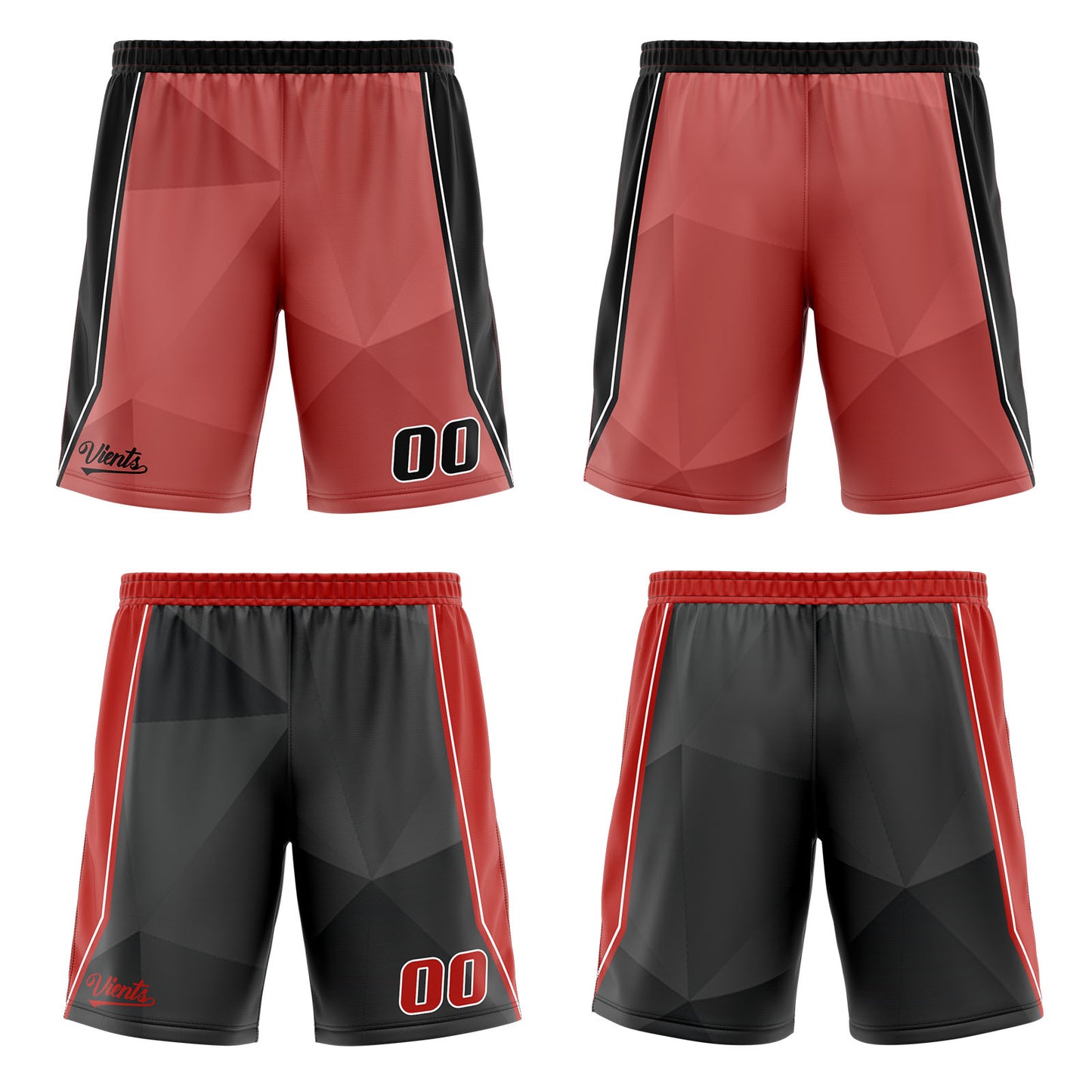 Custom Red Black Reversible Basketball Suit for Adults and Kids Personalized Jersey