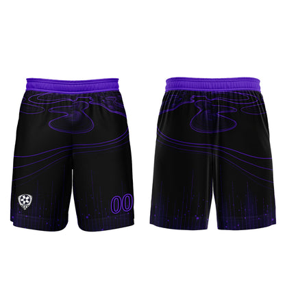 Custom Black Purple Soccer Uniform Jersey Kids Adults Personalized Set Jersey Shirt