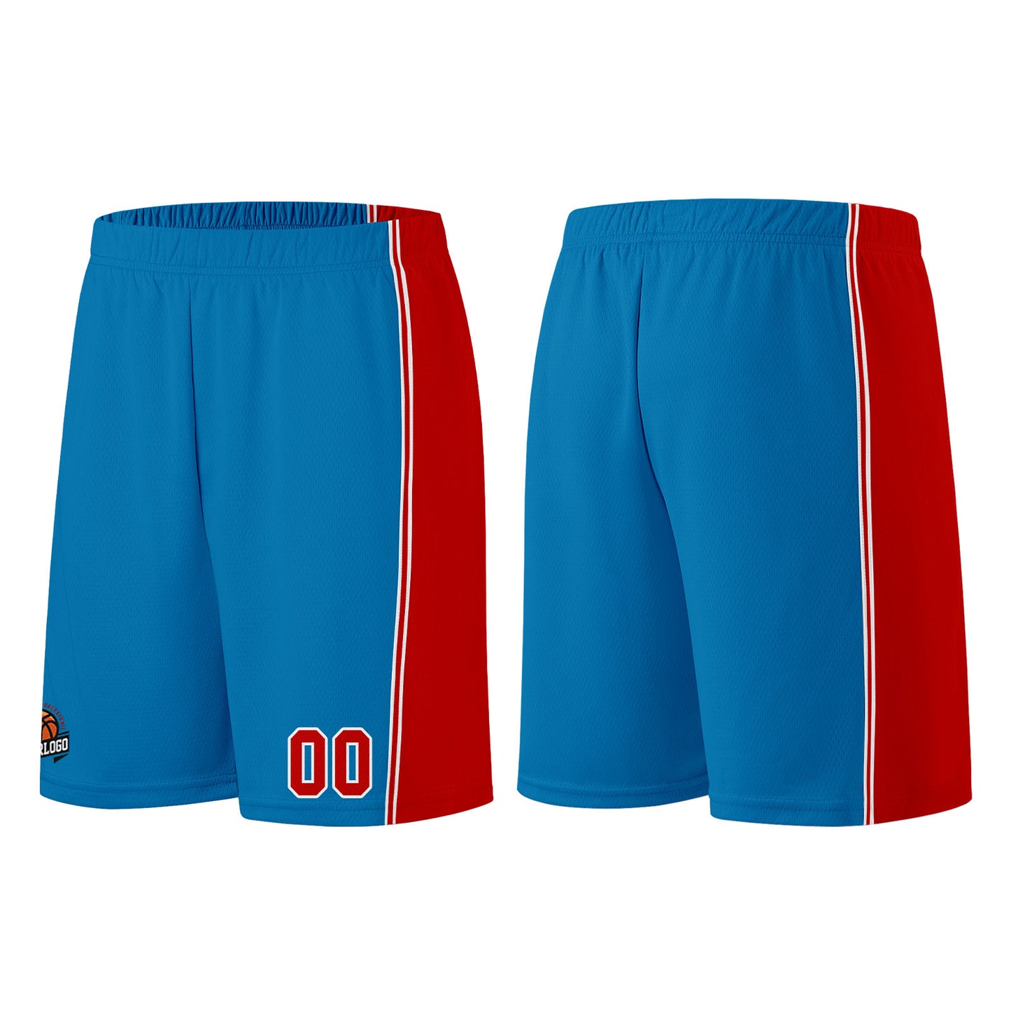 Custom Blue-Red Basketball Jersey for Men Women Adult Youth Stitched Name Number Logo