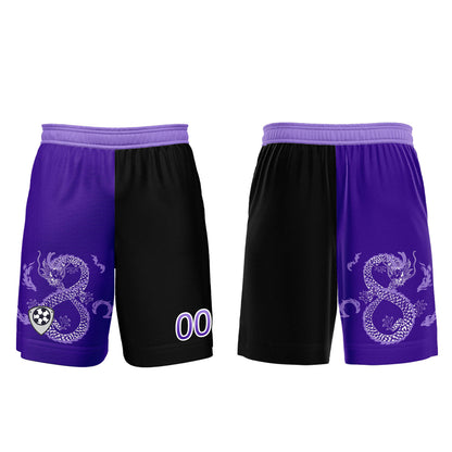 Custom Purple Black Uniform Jersey Kids Adults Personalized Set Jersey Shirt