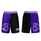Custom Purple Black Uniform Jersey Kids Adults Personalized Set Jersey Shirt