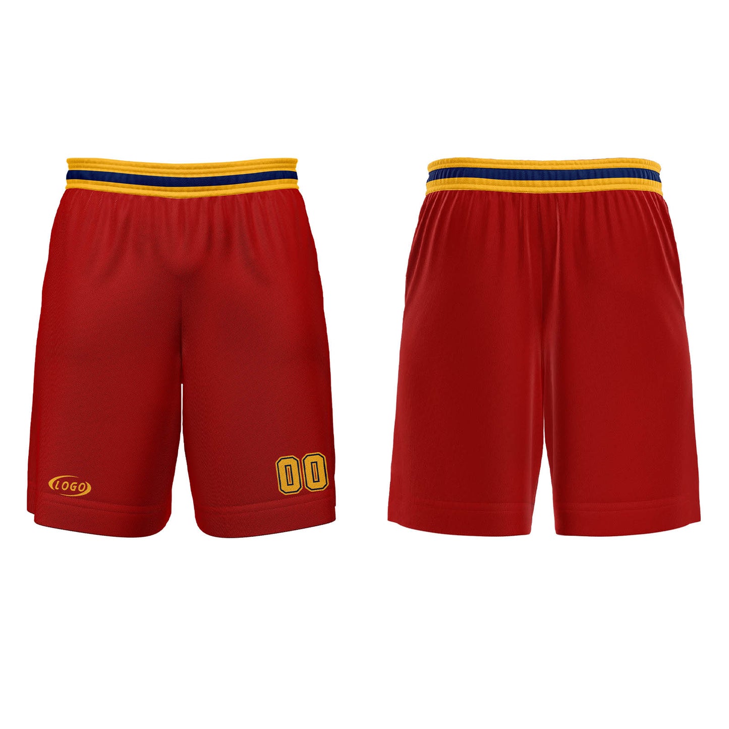 Custom Red Yellow White Blue Basketball Jersey Uniform Suit Printed Your Logo Name Number