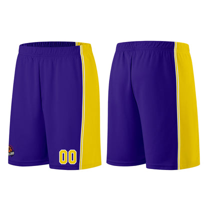 Custom Purple Yellow Basketball Jersey for Men Women Adult Youth Stitched Name Number Logo