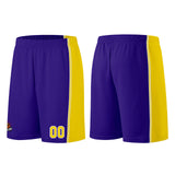 Custom Purple Yellow Basketball Jersey for Men Women Adult Youth Stitched Name Number Logo
