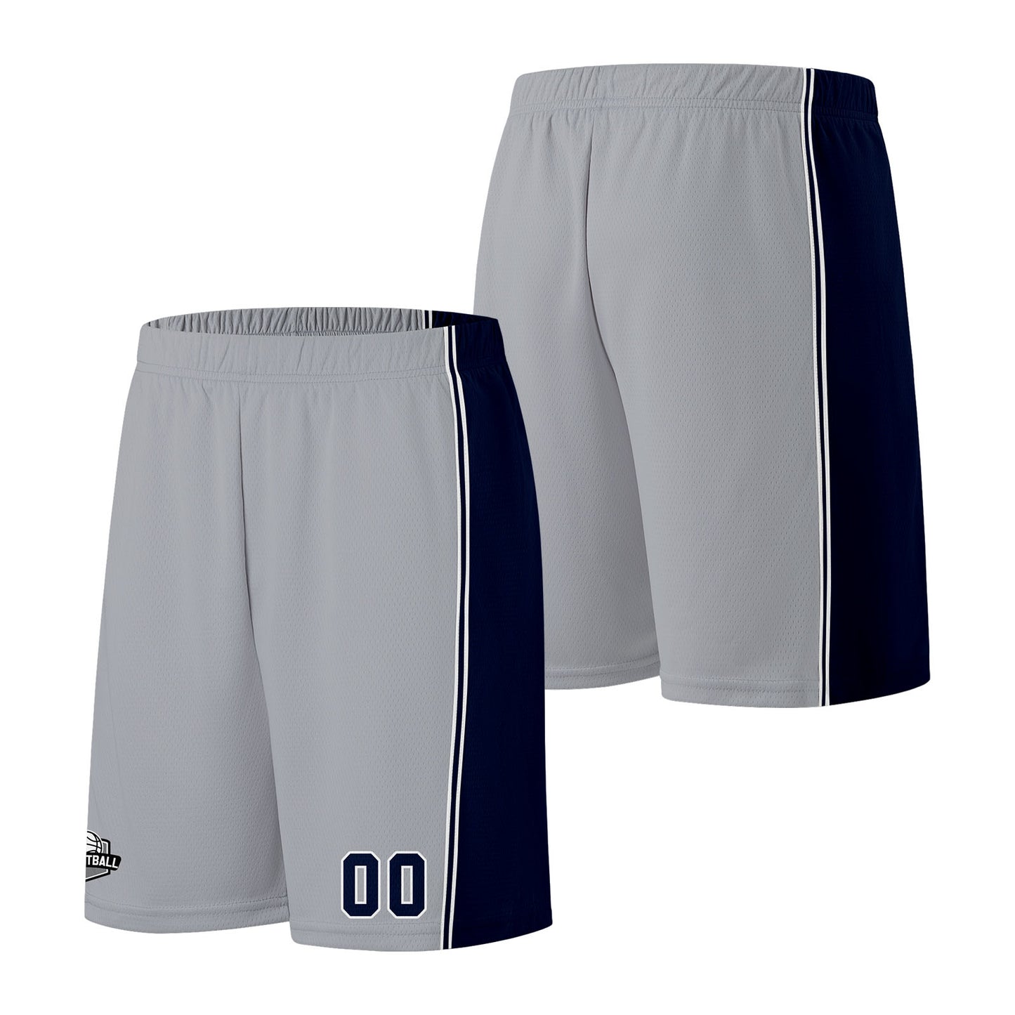 Custom Gray Navy Basketball Jersey for Men Women Adult Youth Stitched Name Number Logo