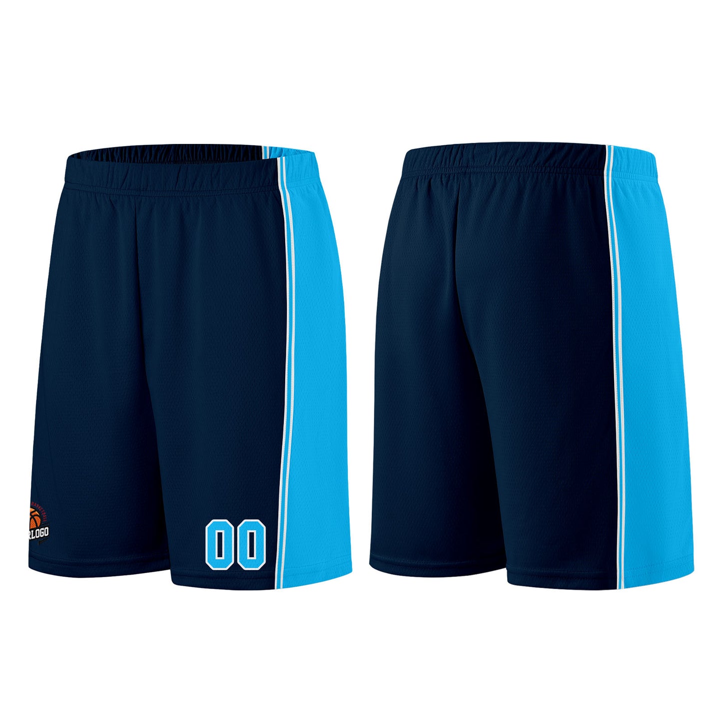 Custom Dark Blue-Light Blue Basketball Jersey for Men Women Adult Youth Stitched Name Number Logo