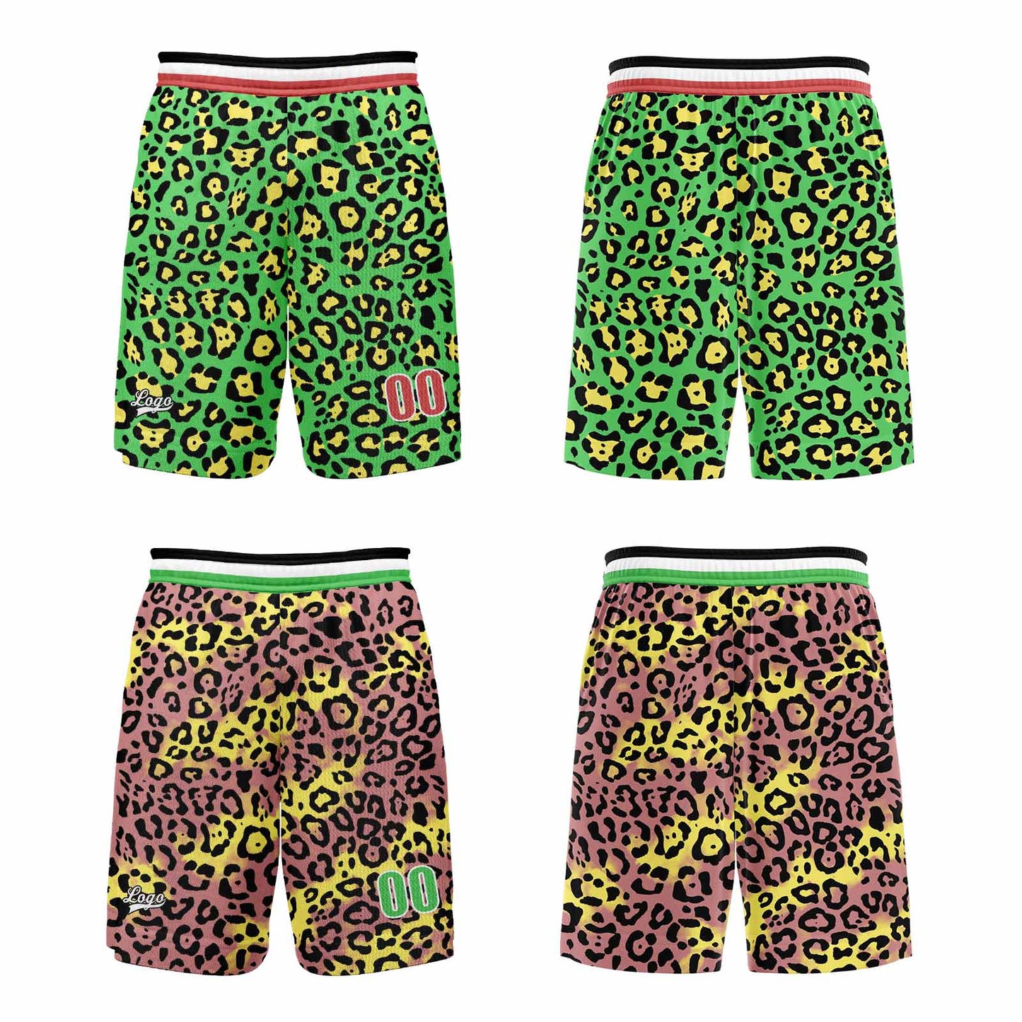 Custom Pink Green Reversible Basketball Suit for Adults and Kids Personalized Jersey