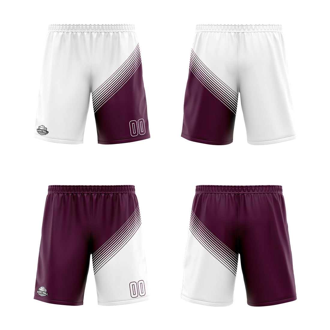 Custom White Purple Reversible Basketball Suit for Adults and Kids Personalized Jersey