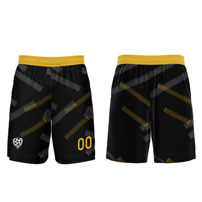 Custom Black Lemon Yellow Soccer Uniform Jersey Kids Adults Personalized Set Jersey Shirt