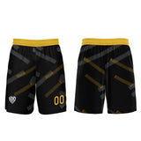 Custom Black Lemon Yellow Soccer Uniform Jersey Kids Adults Personalized Set Jersey Shirt