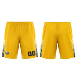 Custom Yellow Blue Basketball Jersey Uniform Suit Printed Your Logo Name Number