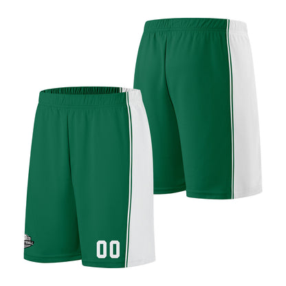 Custom Green White Basketball Jersey for Men Women Adult Youth Stitched Name Number Logo
