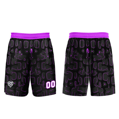 Custom Black Purple Soccer Uniform Jersey Kids Adults Personalized Set Jersey Shirt