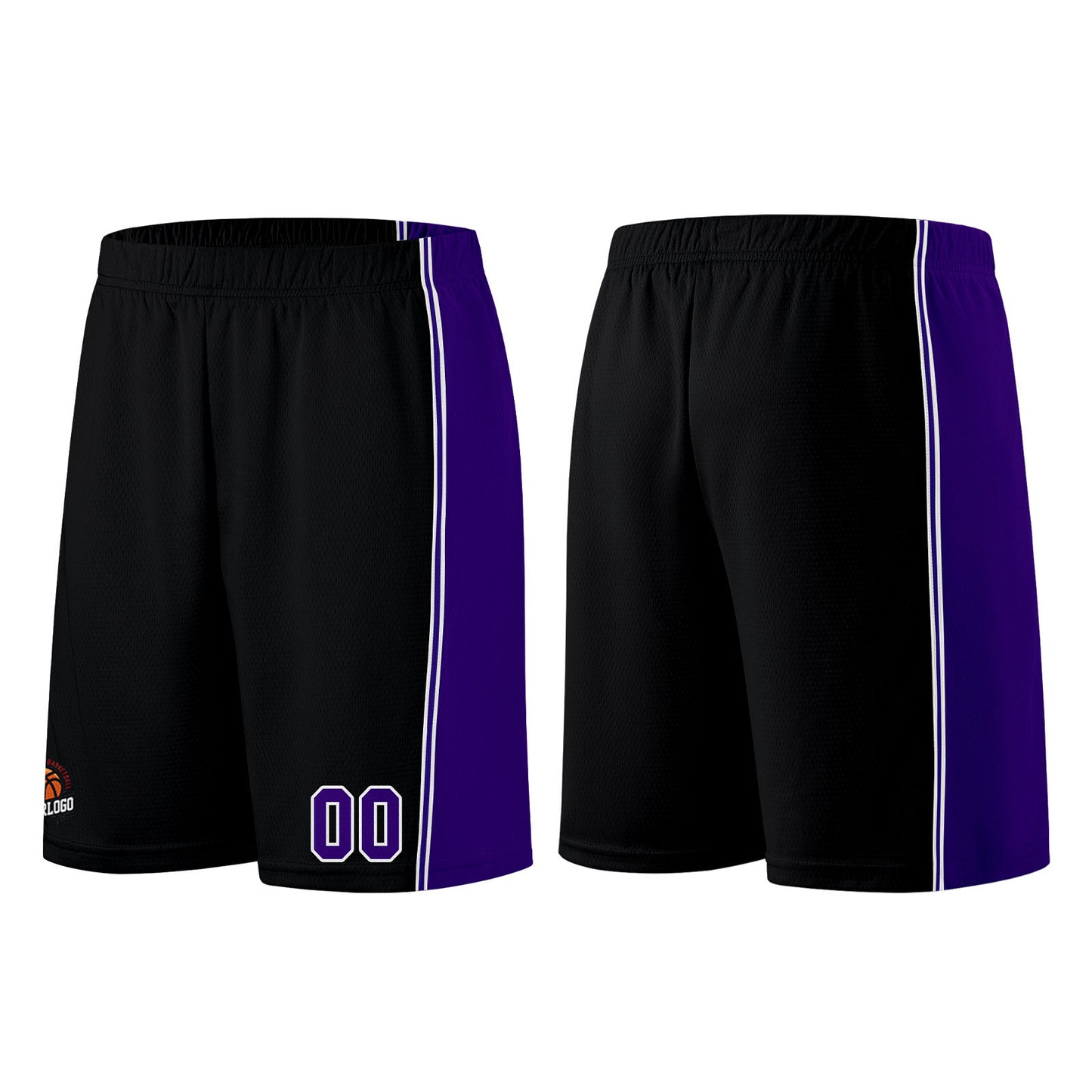 Custom Black-Purple Basketball Jersey for Men Women Adult Youth Stitched Name Number Logo