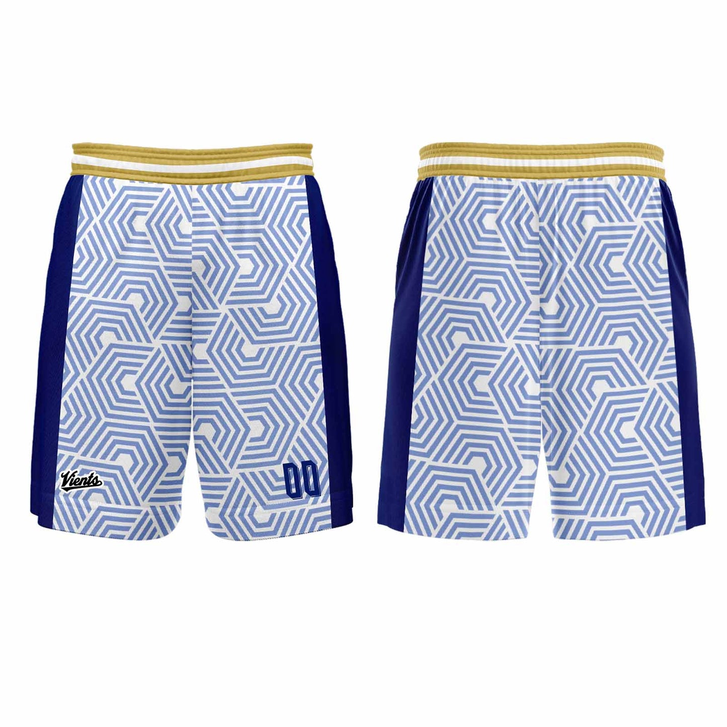 Custom Dark Blue Gold Basketball Soccer Football Shooting Long T-Shirt for Adults and Kids