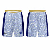 Custom Dark Blue Gold Basketball Soccer Football Shooting Long T-Shirt for Adults and Kids