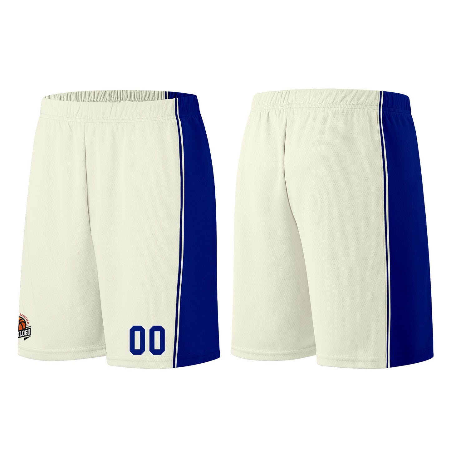Custom Cream-Royal Basketball Jersey for Men Women Adult Youth Stitched Name Number Logo