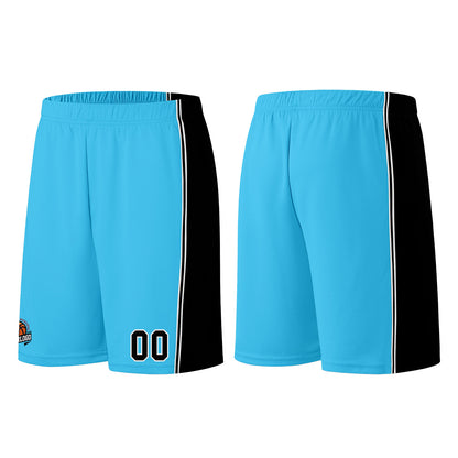 Custom Light Blue Black Basketball Jersey for Men Women Adult Youth Stitched Name Number Logo