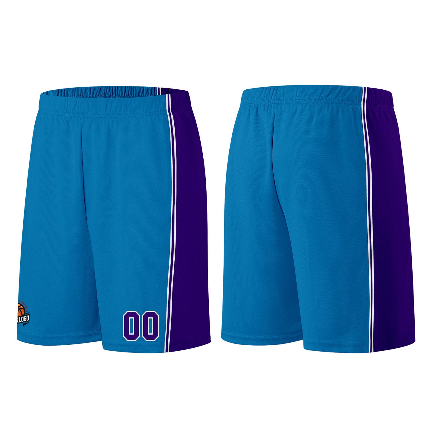 Custom Blue-Purple Basketball Jersey for Men Women Adult Youth Stitched Name Number Logo