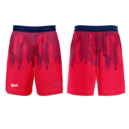 Custom Rose Red Dark Blue Basketball Soccer Football Shooting Long T-Shirt for Adults and Kids