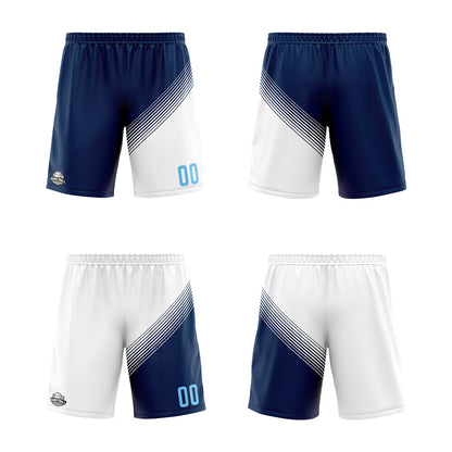 Custom Navy White Reversible Basketball Suit for Adults and Kids Personalized Jersey