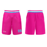 Custom Pink White Blue Basketball Jersey Uniform Suit Printed Your Logo Name Number