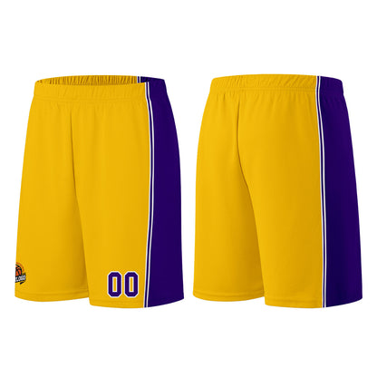 Custom Yellow Purple Basketball Jersey for Men Women Adult Youth Stitched Name Number Logo