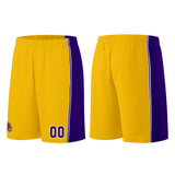 Custom Yellow Purple Basketball Jersey for Men Women Adult Youth Stitched Name Number Logo