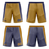 Custom Brown Navy Reversible Basketball Suit for Adults and Kids Personalized Jersey