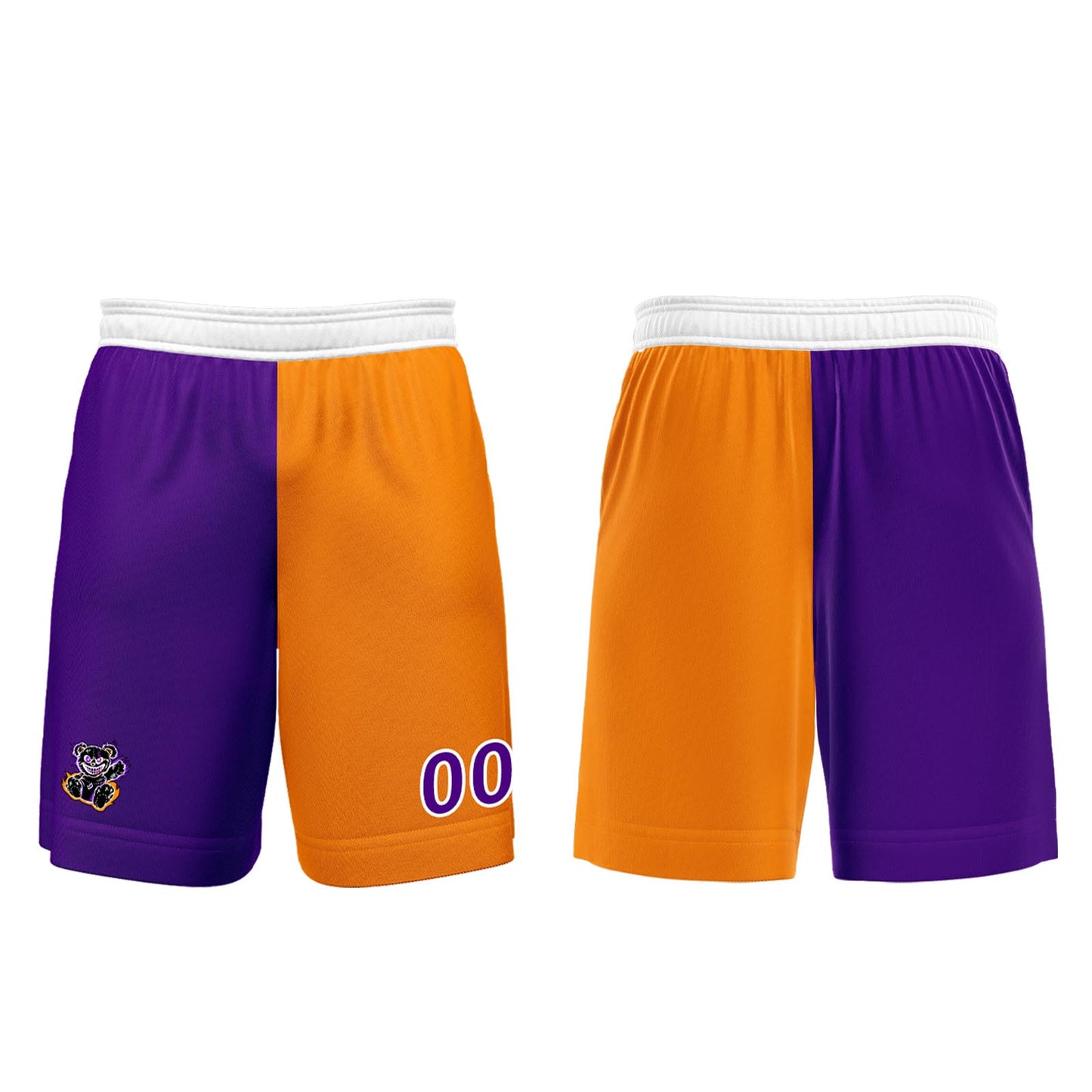Custom Purple Orange Soccer Uniform Jersey Kids Adults Personalized Set Jersey Shirt
