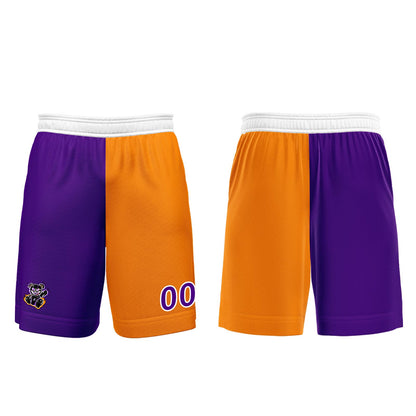 Custom Purple Orange Soccer Uniform Jersey Kids Adults Personalized Set Jersey Shirt