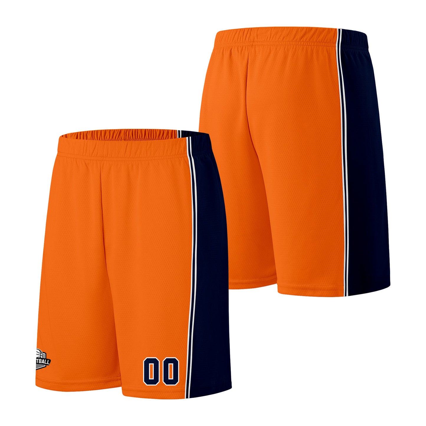 Custom Orange Navy Basketball Jersey for Men Women Adult Youth Stitched Name Number Logo