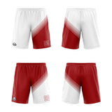 Custom White Red Reversible Basketball Suit for Adults and Kids Personalized Jersey