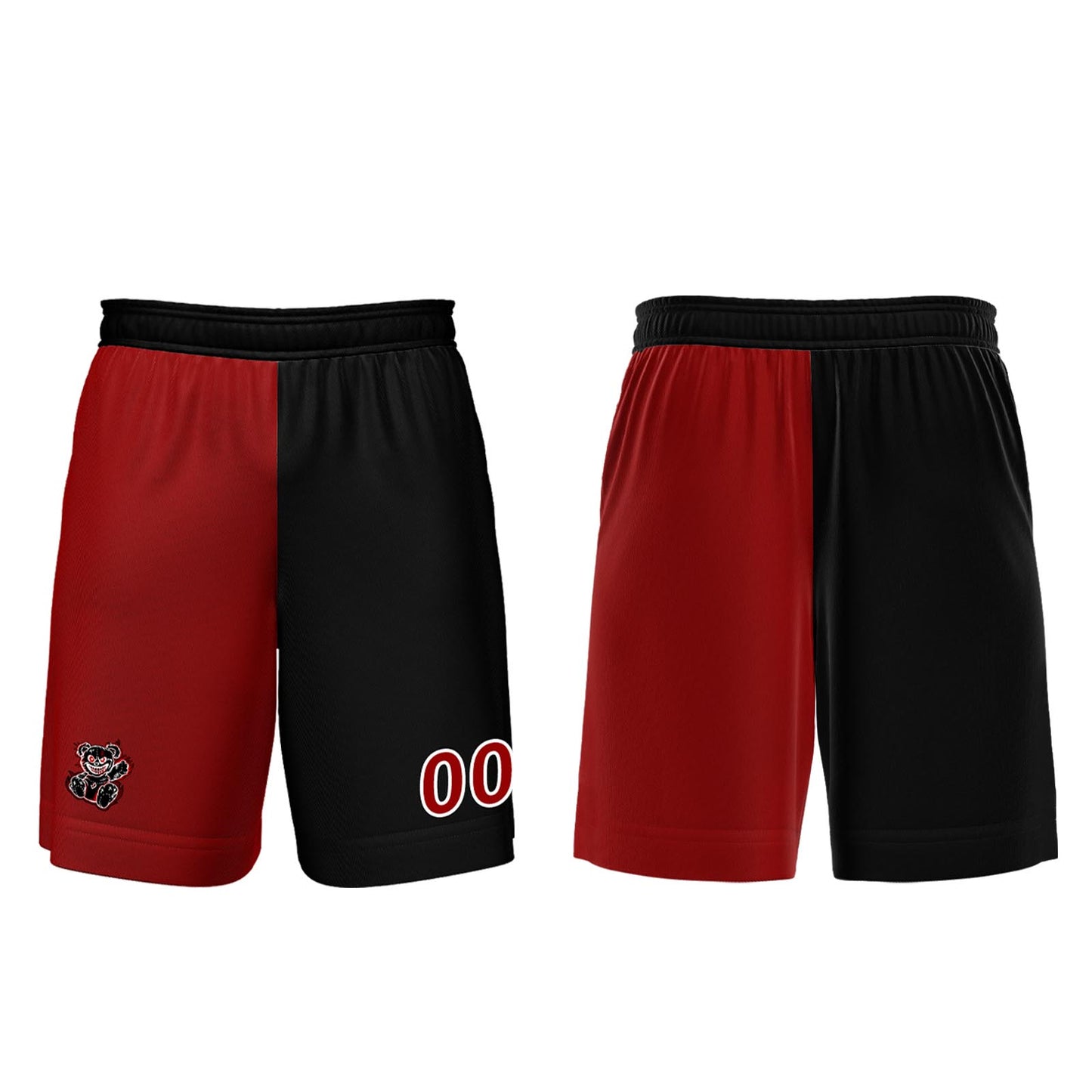 Custom Red Black Soccer Uniform Jersey Kids Adults Personalized Set Jersey Shirt