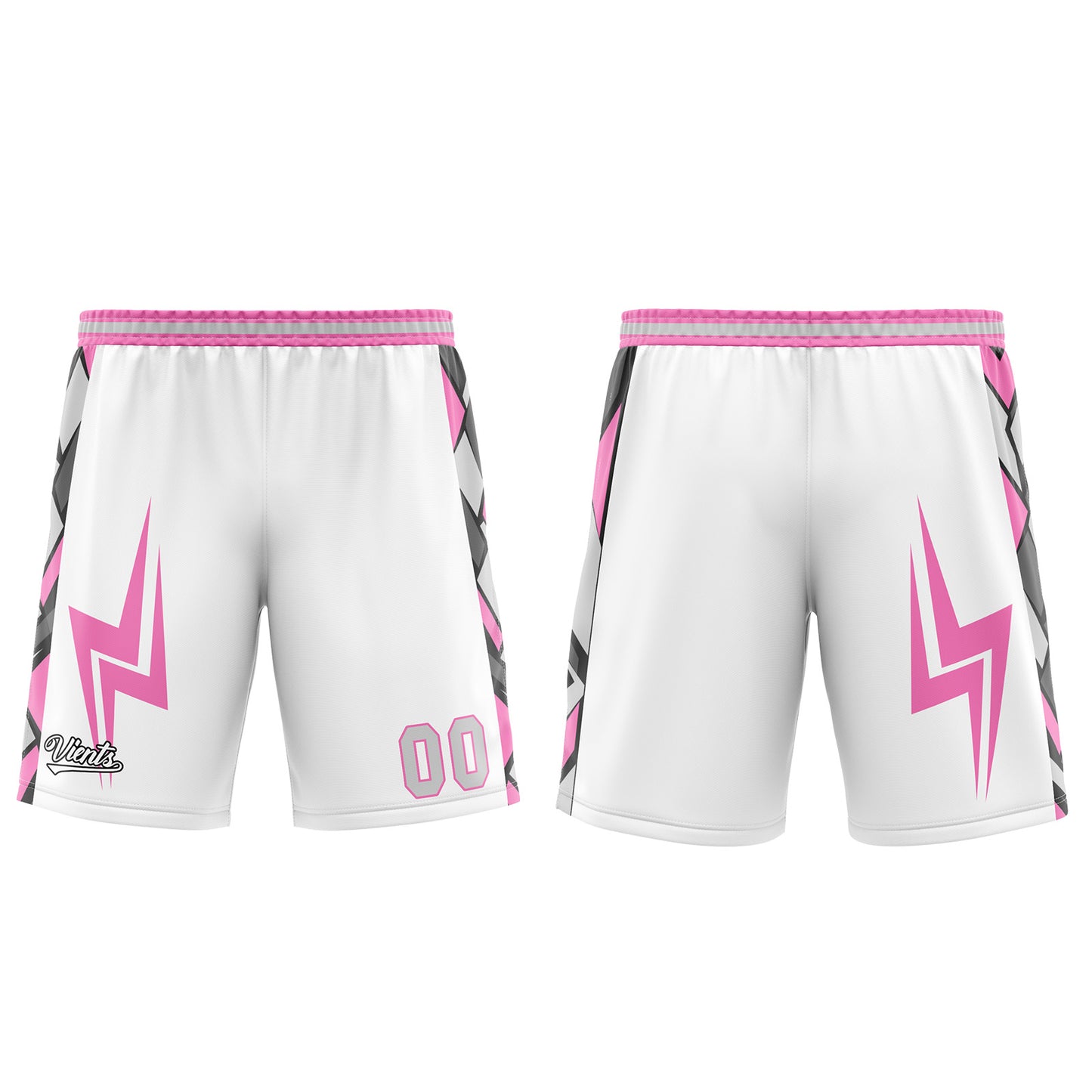 Custom White Grey Pink Basketball Jersey Uniform Suit Printed Your Logo Name Number