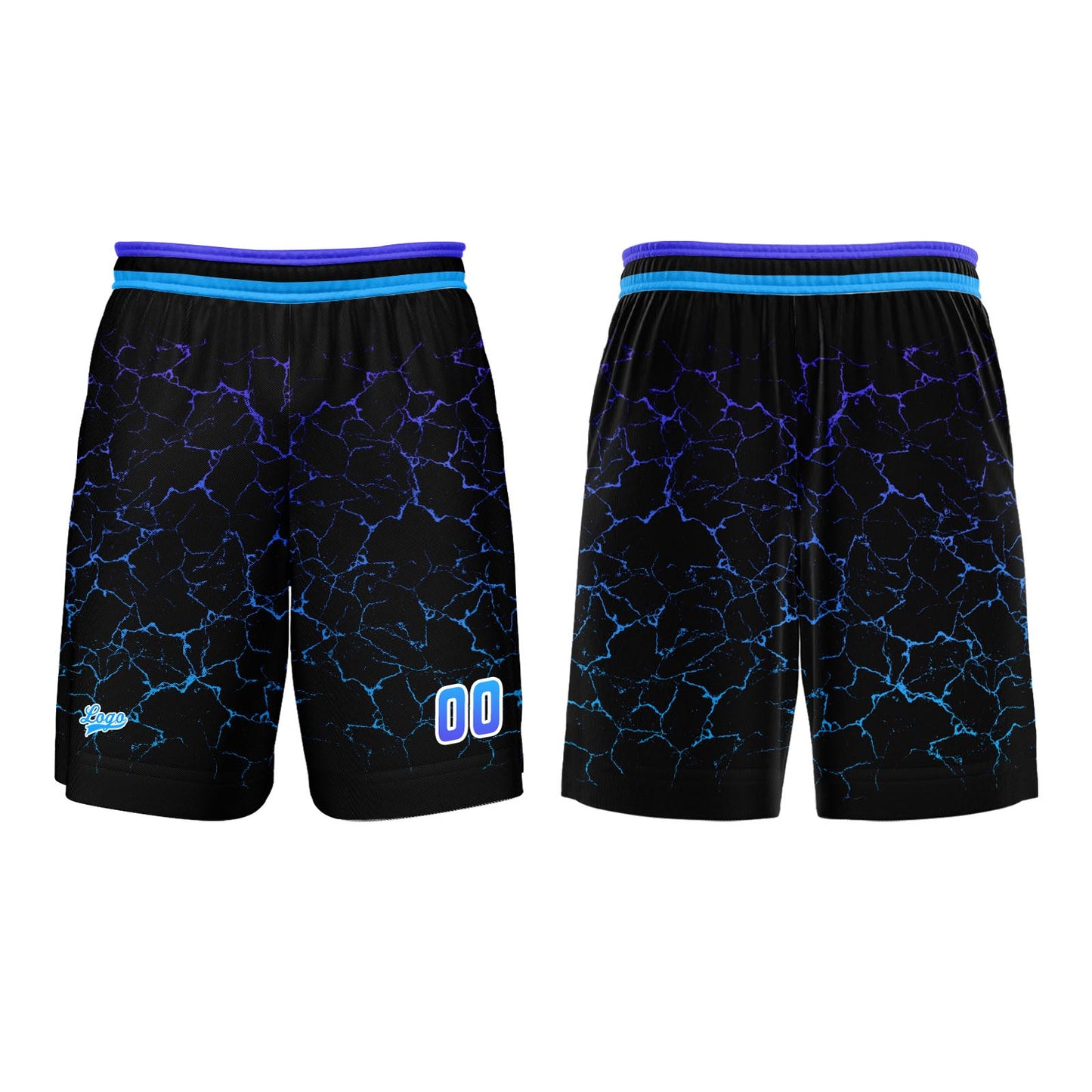 Custom Blue Purple Basketball Jersey Uniform Suit Printed Your Logo Name Number