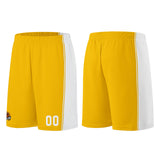 Custom Yellow White Basketball Jersey for Men Women Adult Youth Stitched Name Number Logo