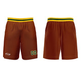 Custom Brown Green Yellow White Basketball Jersey Uniform Suit Printed Your Logo Name Number