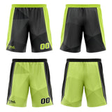 Custom Black Light Green Reversible Basketball Suit for Adults and Kids Personalized Jersey