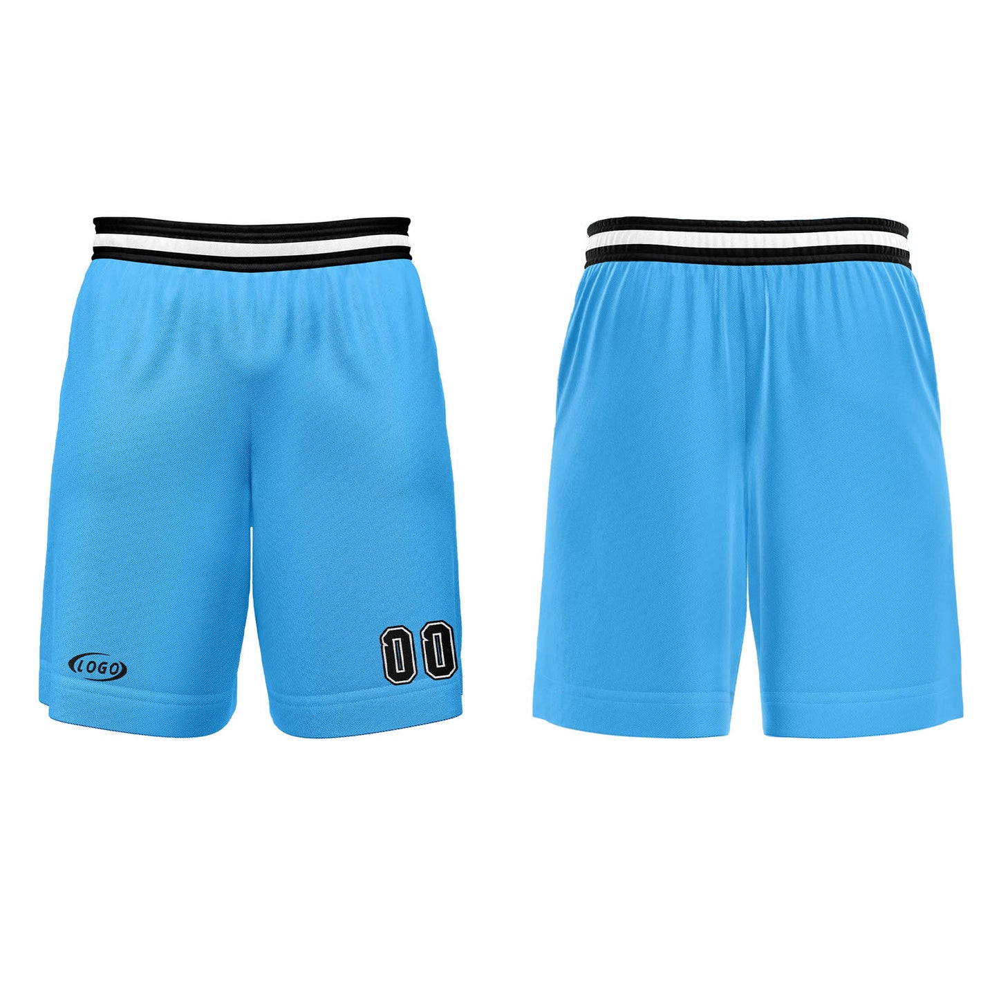 Custom Blue Black White Basketball Jersey Uniform Suit Printed Your Logo Name Number