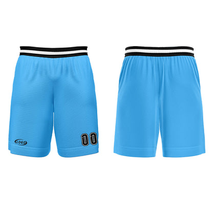 Custom Blue Black White Basketball Jersey Uniform Suit Printed Your Logo Name Number